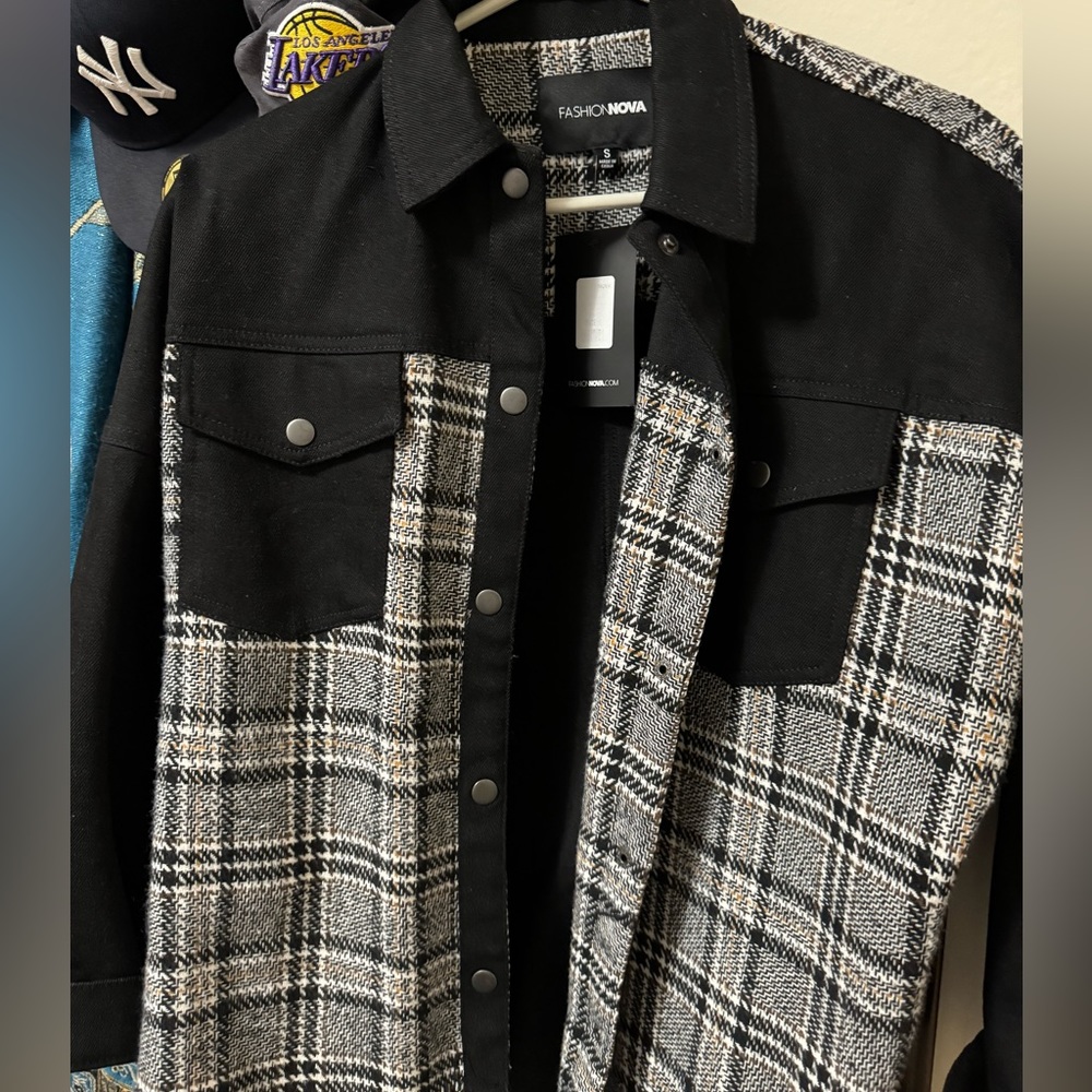 Knit/jean jacket